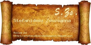 Stefanidesz Zsuzsanna névjegykártya